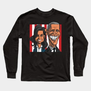 We miss Obama - cartoon design Long Sleeve T-Shirt